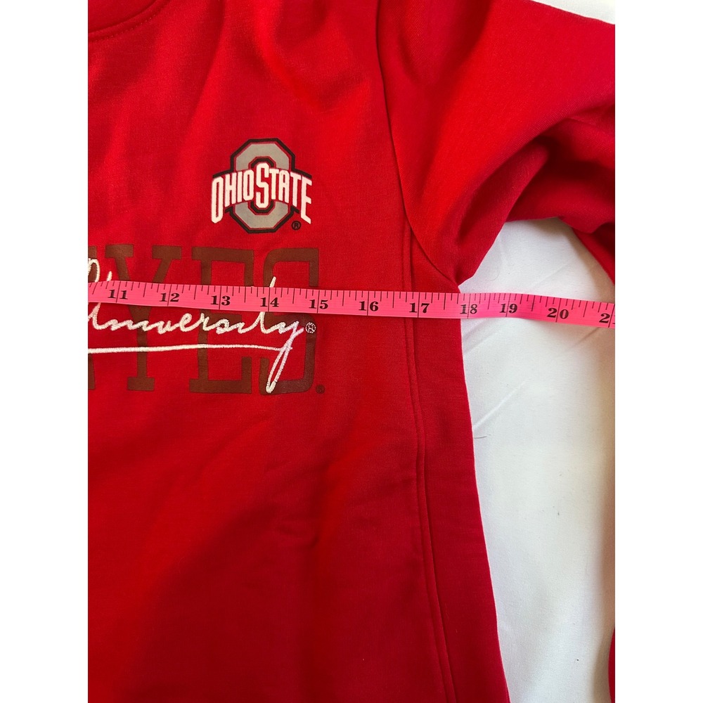 Ohio‎ State Buckeyes Champion Ladies Red Crew Neck Sweatshirt College Apparel - Picture 5 of 6